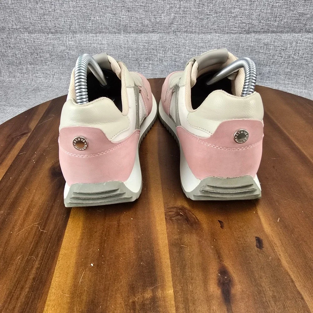 Steve Madden Kinkade Pink Beige Gray Athletic Sneakers Shoes Women's Size 9‎